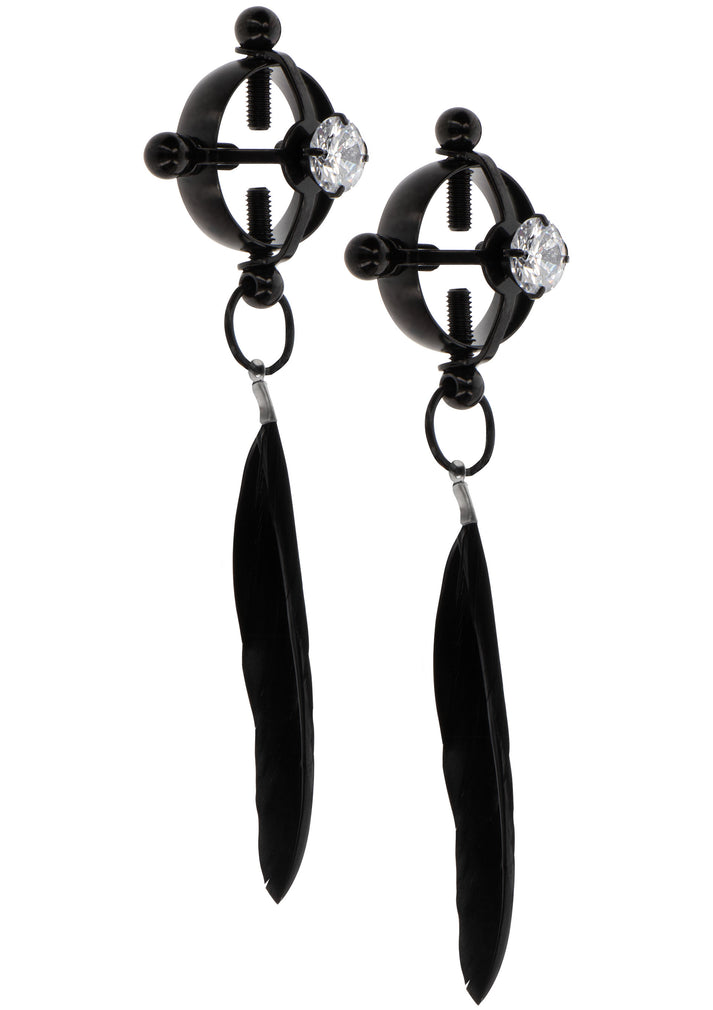 Bestel: Velvet Feather Clamps by Taboom Nipple Play - bij Happytoys.nl, happytoys.be, Happytoys.ae: erotische sex webshop | liever Happy dan Easy ⭐⭐⭐⭐⭐