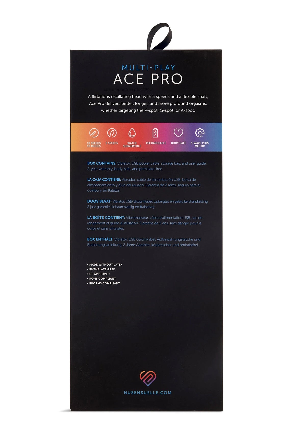 Bestel: Ace Pro Prostate + G - Spot Vibrator by NuSensuelle - bij Happytoys.nl, happytoys.be, Happytoys.ae: erotische sex webshop | liever Happy dan Easy ⭐⭐⭐⭐⭐