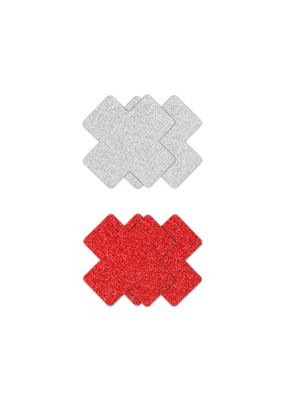 Bestel: Pasties Glitter Cross 2 Pair by NS Novelties - bij Happytoys.nl, happytoys.be, Happytoys.ae: erotische sex webshop | liever Happy dan Easy βββββ - Rood - 19169 - RED