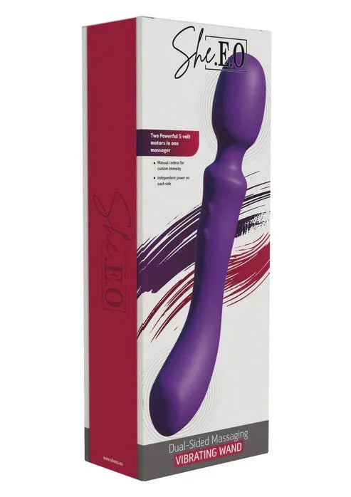 Dual-Sided Massaging Vibrating Wand @ She.E.O