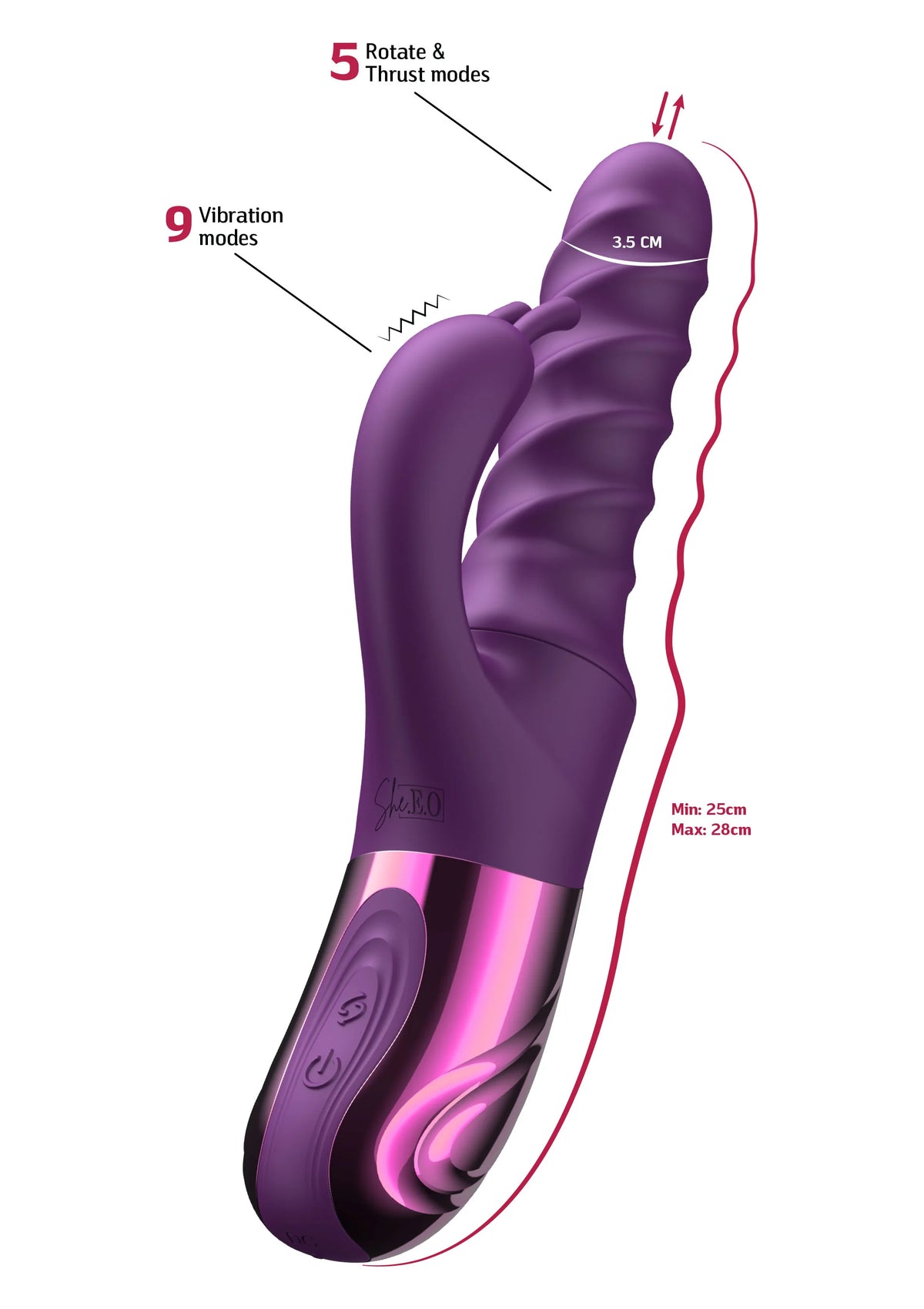 Bestel: Swirl Rabbit Vibrator by She.E.O. - bij Happytoys.nl, happytoys.be, Happytoys.ae: erotische sex webshop | liever Happy dan Easy ⭐⭐⭐⭐⭐