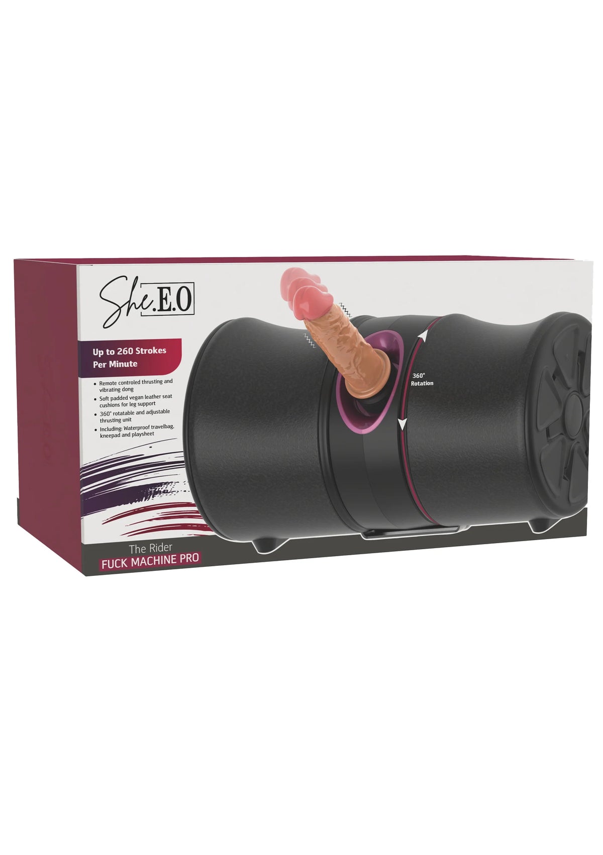 Bestel: The Rider Fuck Machine Pro 220V by She.E.O. - bij Happytoys.nl, happytoys.be, Happytoys.ae: erotische sex webshop | liever Happy dan Easy ⭐⭐⭐⭐⭐