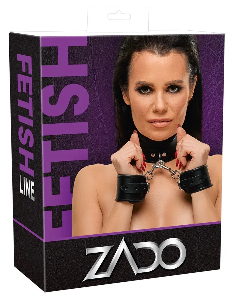 Leather collar and handcuffs - Happytoys Sexshop: Toys for Feeling Happy & Easy 😊 - Discreet geleverd