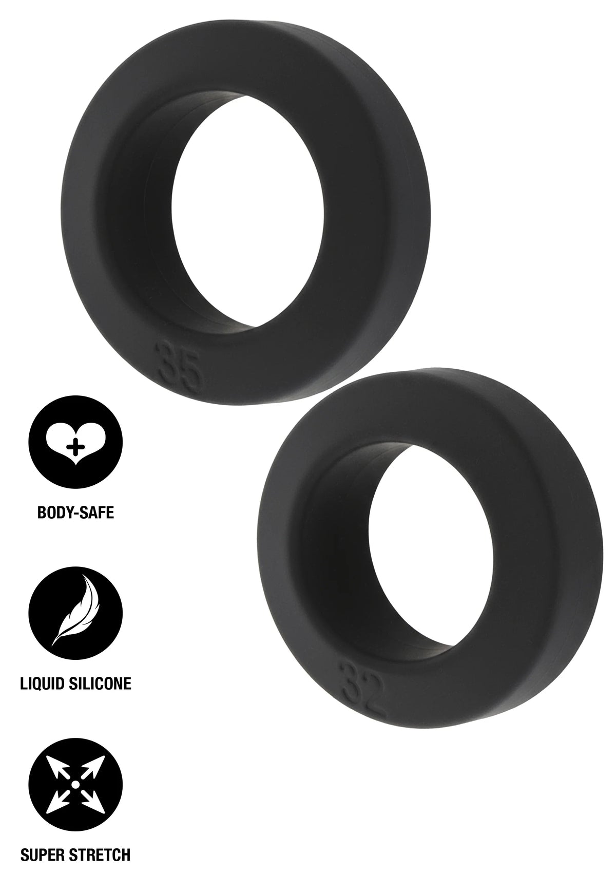 Bestel: Double Stackers C - Rings 2 Pcs Set by Hiden Desire - bij Happytoys.nl, happytoys.be, Happytoys.ae: erotische sex webshop | liever Happy dan Easy βββββ