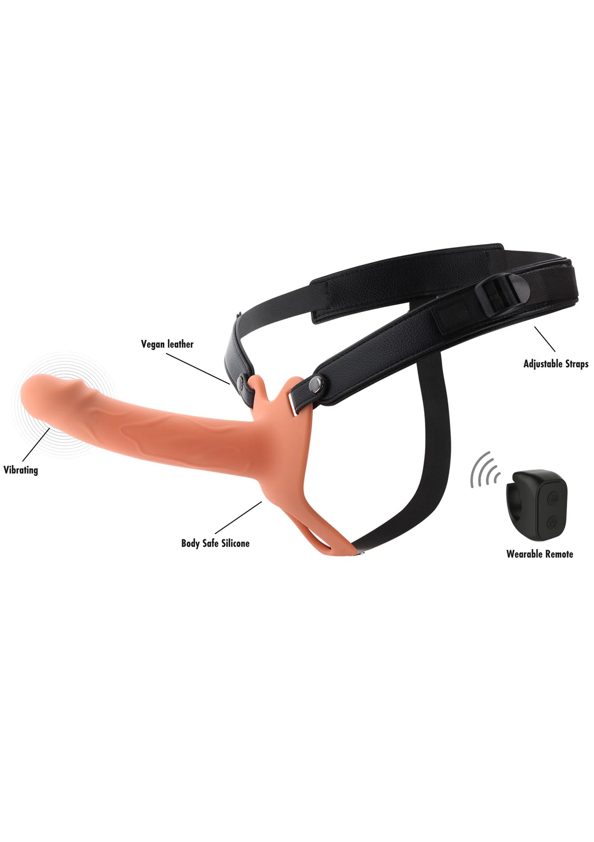 Bestel: Hollow Penis Strapon Vibrating 18cm Skin by Hidden Desire - bij Happytoys.nl, happytoys.be, Happytoys.ae: erotische sex webshop | liever Happy dan Easy ⭐⭐⭐⭐⭐