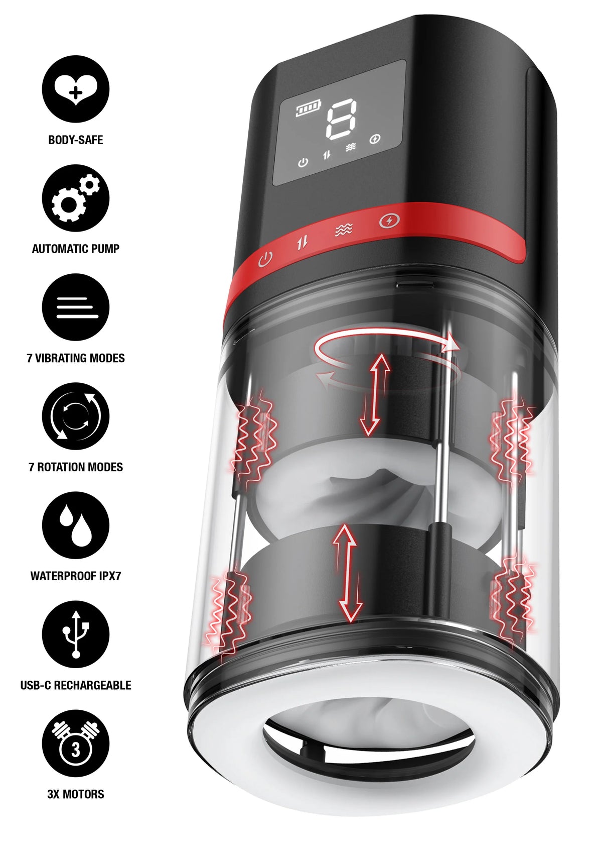 Hurricane Piston Pulse Masturbator byHidden Desire Fusion X
