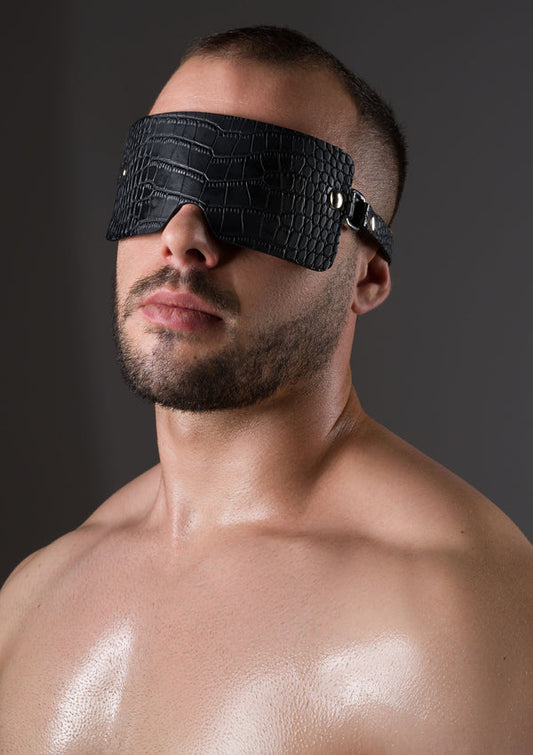 Croc-Embossed Blindfold by Feros Avanza