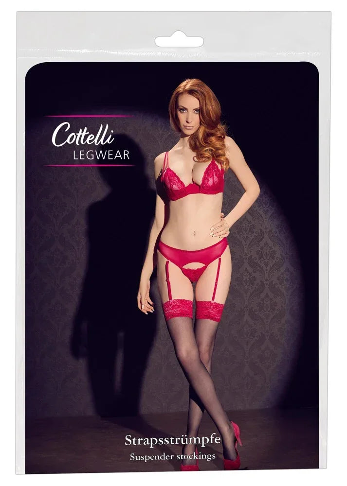 Stockings with Red Lace - Happytoys Sexshop: online sex shop for Feeling Happy & Easy π - Discreet geleverd