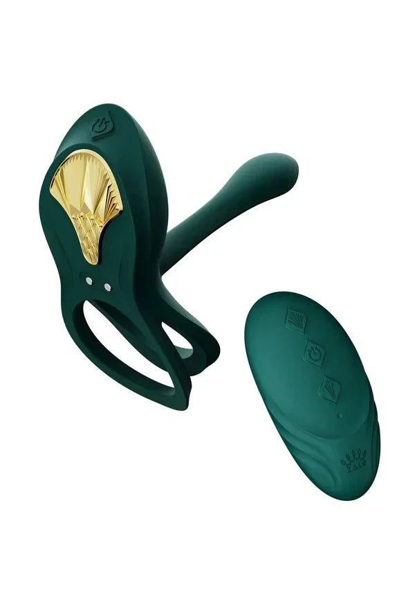 Bestel: Bayek - Cockring Vibrator with remote control by Zalo - bij Happytoys.nl, happytoys.be, Happytoys.ae: erotische sex webshop | liever Happy dan Easy ⭐⭐⭐⭐⭐ - Groen - 25508 - GREEN