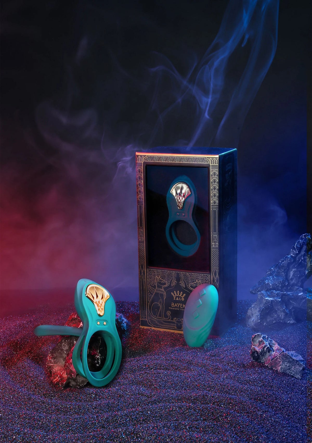 Bestel: Bayek - Cockring Vibrator with remote control by Zalo - bij Happytoys.nl, happytoys.be, Happytoys.ae: erotische sex webshop | liever Happy dan Easy ⭐⭐⭐⭐⭐