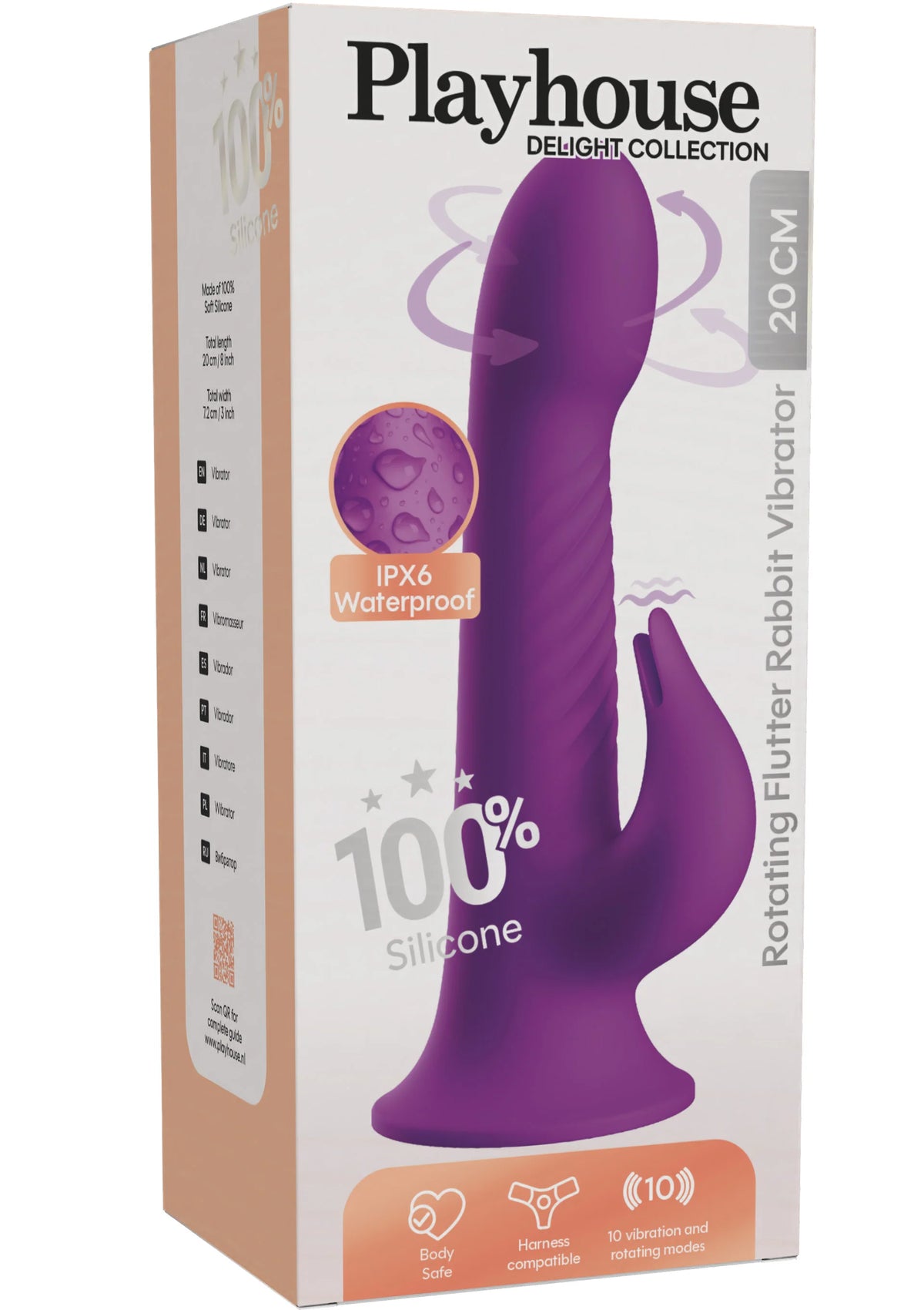 Bestel: Rotating Flutter Rabbit Vibrator by Playhouse Delight - bij Happytoys.nl, happytoys.be, Happytoys.ae: erotische sex webshop | liever Happy dan Easy ⭐⭐⭐⭐⭐