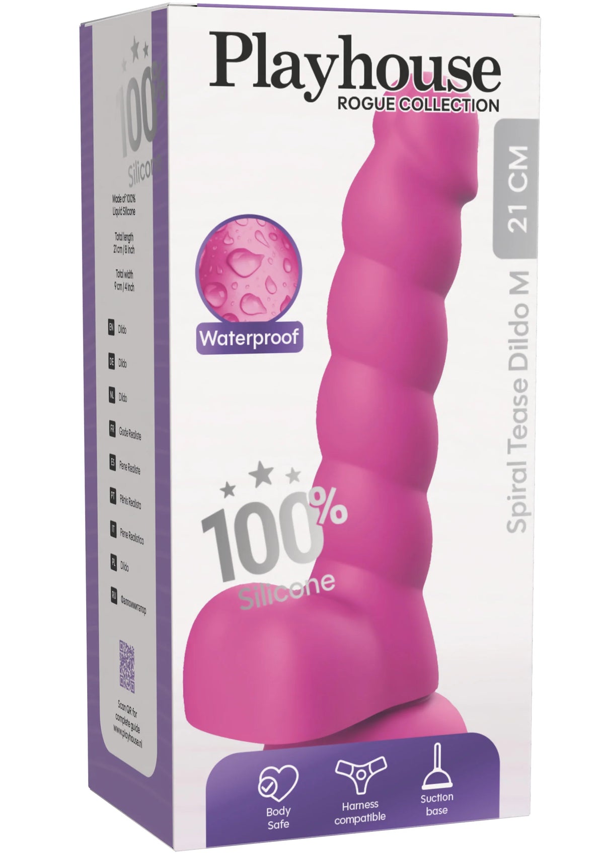 Bestel: Spiral Tease Dildo Silicone M byPlayhouse Rogue - bij Happytoys.nl, happytoys.be, Happytoys.ae: erotische sex webshop | liever Happy dan Easy ⭐⭐⭐⭐⭐