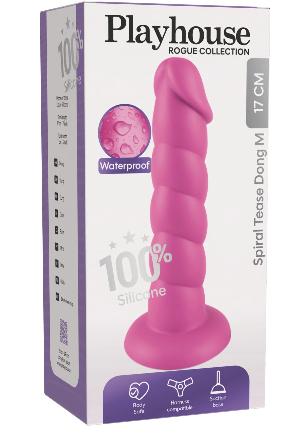Bestel: Spiral Tease Dong Silicone M by Playhouse Rogue - dildo bij Happytoys.nl, happytoys.be, Happytoys.ae: erotische sex webshop | liever Happy dan Easy ⭐⭐⭐⭐⭐