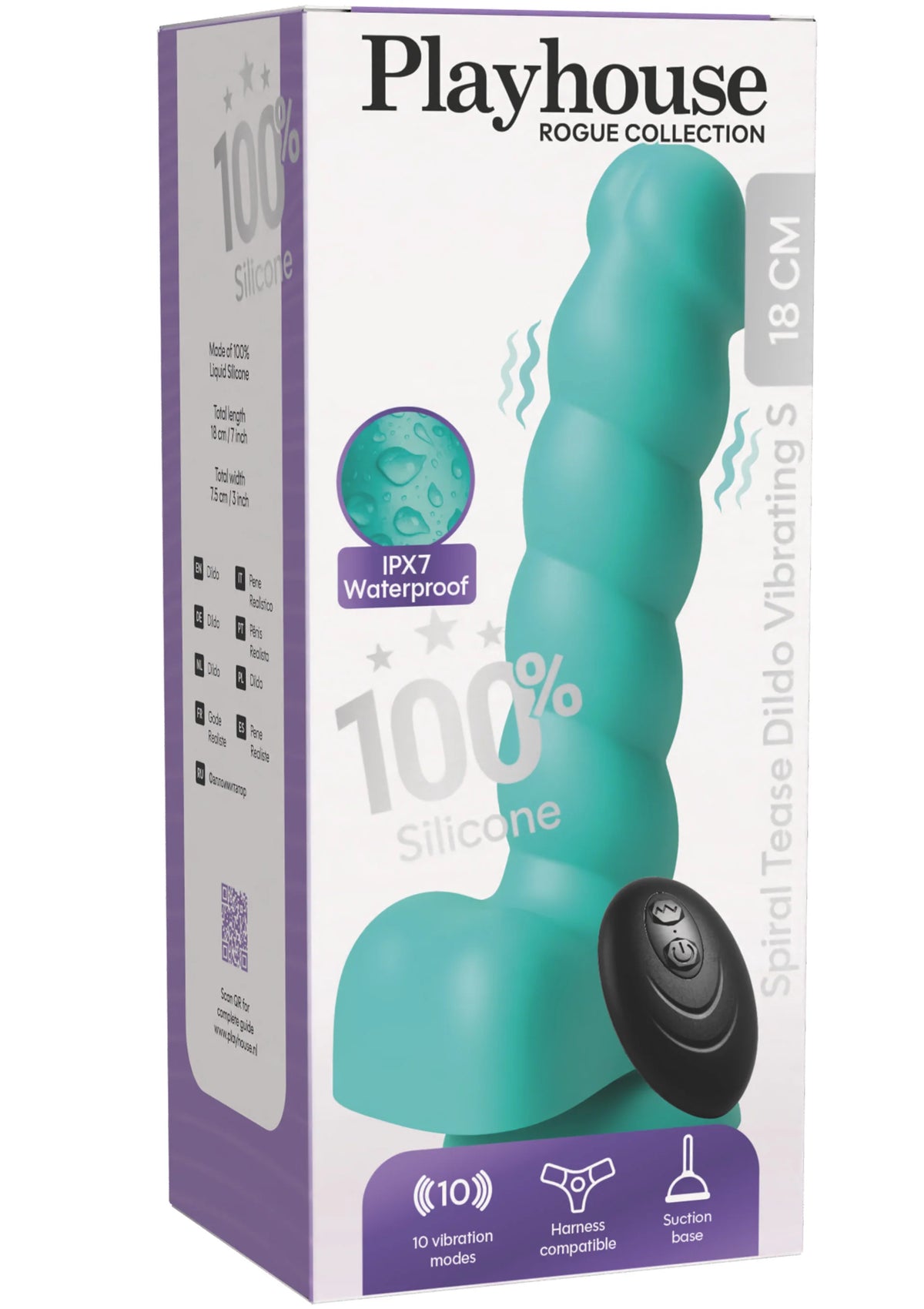 Bestel: Spiral Tease Vibrating Dildo Silicone S by Playhouse Rogue - vibrators bij Happytoys.nl, happytoys.be, Happytoys.ae: erotische sex webshop | liever Happy dan Easy ⭐⭐⭐⭐⭐