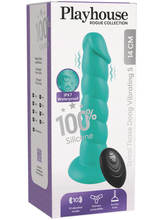 Spiral Tease Vibrating Dong Silicone S by Playhouse Rogue
