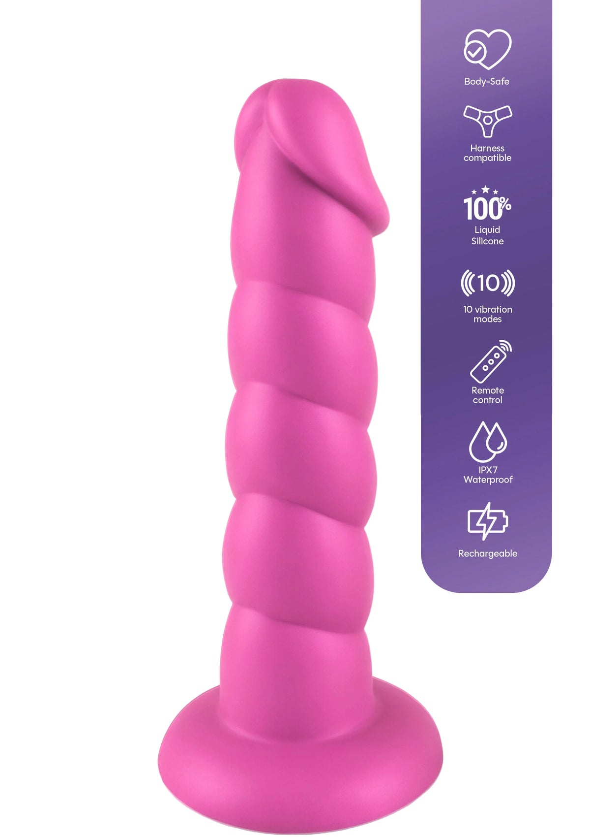 Bestel: Spiral Tease Vibrating Dong Silicone M by Playhouse Rogue - bij Happytoys.nl, happytoys.be, Happytoys.ae: erotische sex webshop | liever Happy dan Easy ⭐⭐⭐⭐⭐