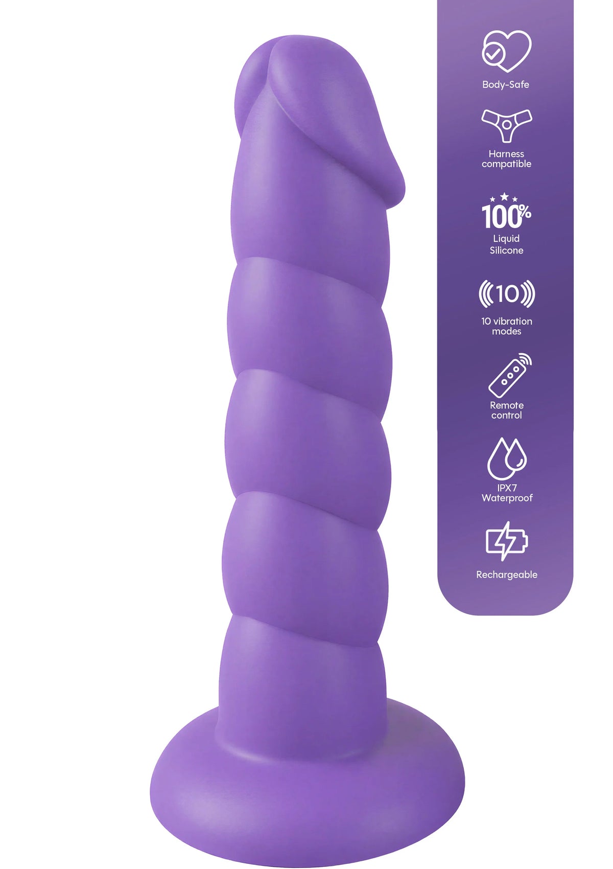 Bestel: Spiral Tease Vibrating Dong Silicone L by Playhouse Rogue - bij Happytoys.nl, happytoys.be, Happytoys.ae: erotische sex webshop | liever Happy dan Easy ⭐⭐⭐⭐⭐