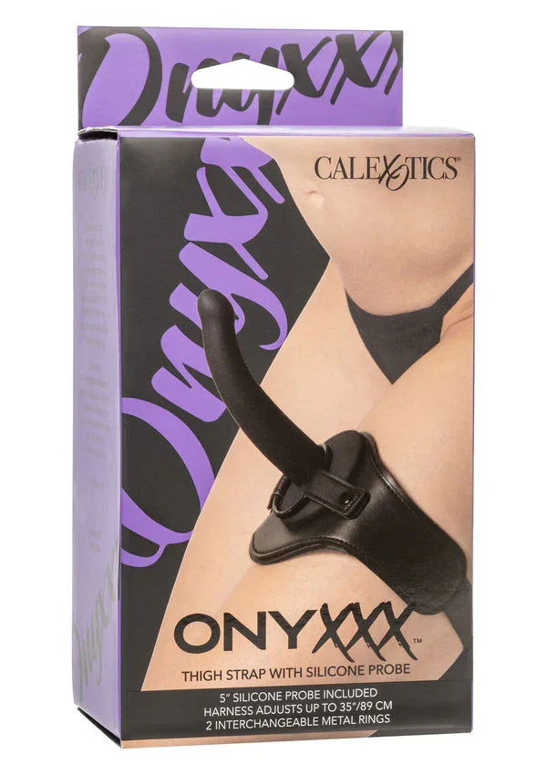 Bestel: Thigh Strap Silicone Probe by CalExotics Onyxxx - bij Happytoys.nl, happytoys.be, Happytoys.ae: erotische sex webshop | liever Happy dan Easy ⭐⭐⭐⭐⭐