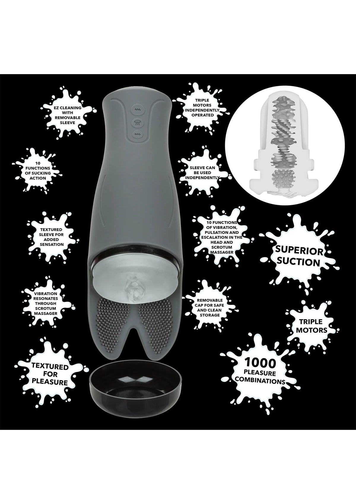 Bestel: Ultimate Automatic Milker by CalExotics Milk Master - bij Happytoys.nl, happytoys.be, Happytoys.ae: erotische sex webshop | liever Happy dan Easy ⭐⭐⭐⭐⭐