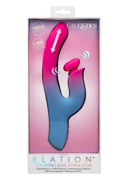 Dual Stimulator Thrusting Vibrator by CalExotics Elation