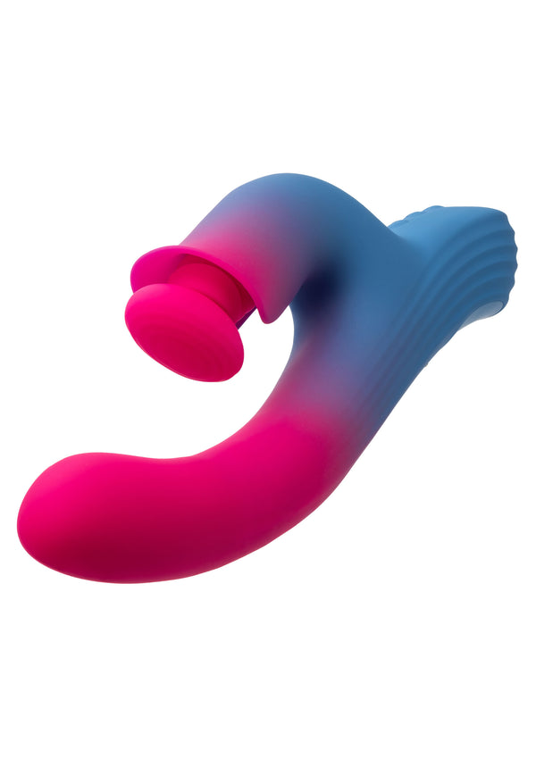 Bestel: Dual Stimulator Thrusting Vibrator by CalExotics Elation - bij Happytoys.nl, happytoys.be, Happytoys.ae: erotische sex webshop | liever Happy dan Easy ⭐⭐⭐⭐⭐