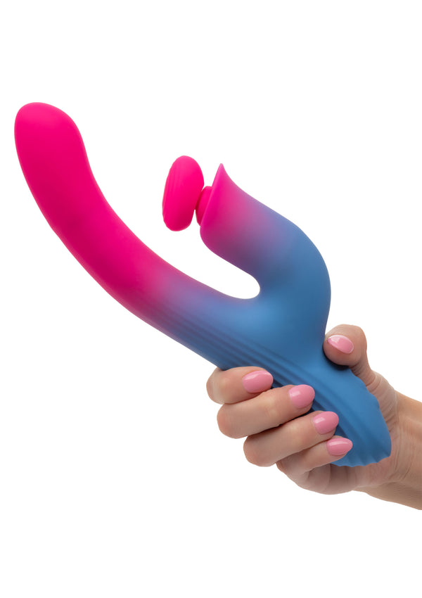 Bestel: Dual Stimulator Thrusting Vibrator by CalExotics Elation - bij Happytoys.nl, happytoys.be, Happytoys.ae: erotische sex webshop | liever Happy dan Easy ⭐⭐⭐⭐⭐