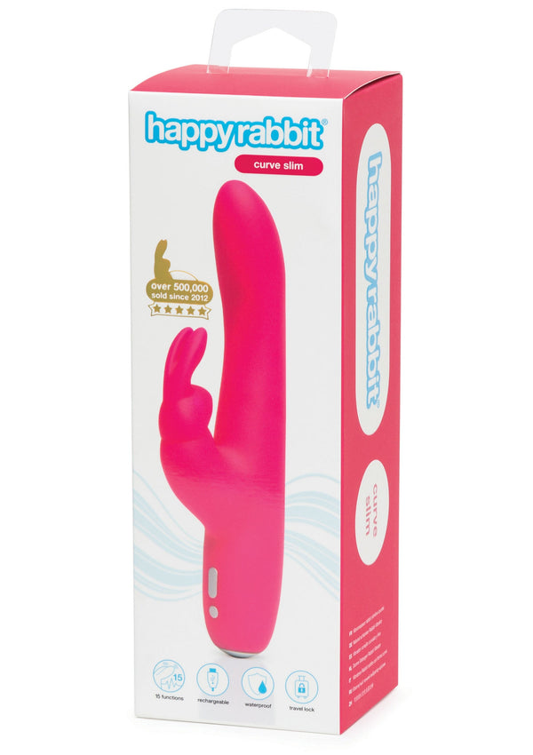 Bestel: Slimline Curve Rabbit by Happy Rabbit - bij Happytoys.nl, happytoys.be, Happytoys.ae: erotische sex webshop | liever Happy dan Easy ⭐⭐⭐⭐⭐