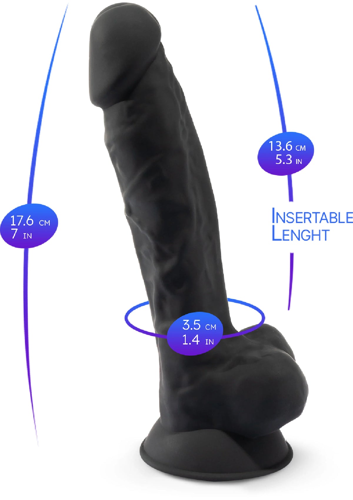 Bestel: Dildo Model 7 inch by Silex - D The Original - bij Happytoys.nl, happytoys.be, Happytoys.ae: erotische sex webshop | liever Happy dan Easy ⭐⭐⭐⭐⭐