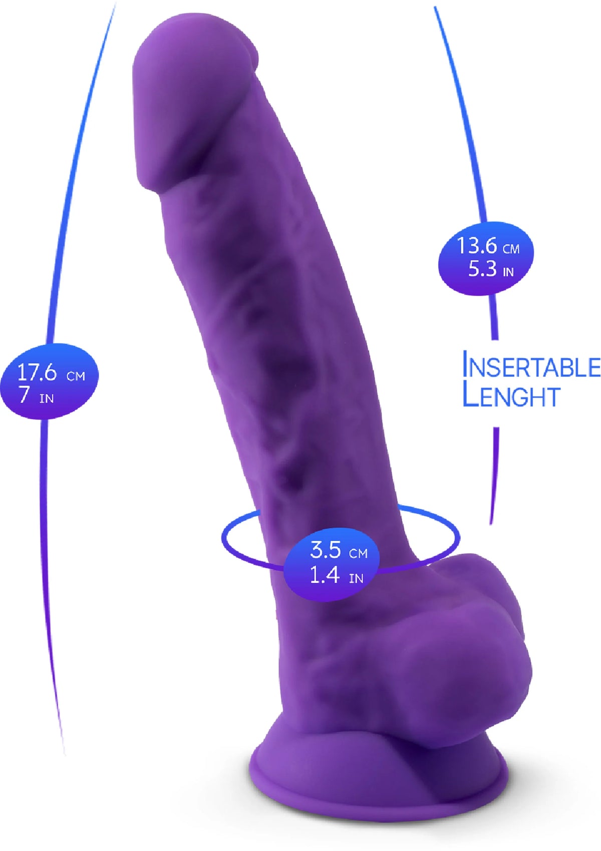 Bestel: Dildo Model 7 inch by Silex - D The Original - bij Happytoys.nl, happytoys.be, Happytoys.ae: erotische sex webshop | liever Happy dan Easy ⭐⭐⭐⭐⭐