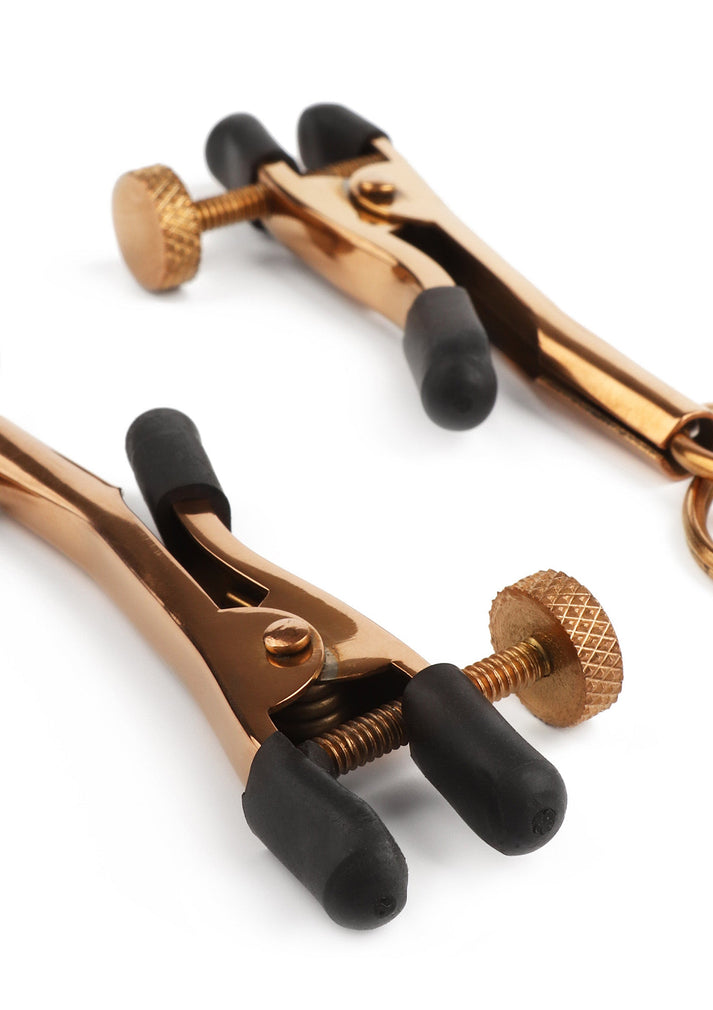 Bestel: Adjustable Nipp Clamps by Mr. Steel - bij Happytoys.nl, happytoys.be, Happytoys.ae: erotische sex webshop | liever Happy dan Easy ⭐⭐⭐⭐⭐