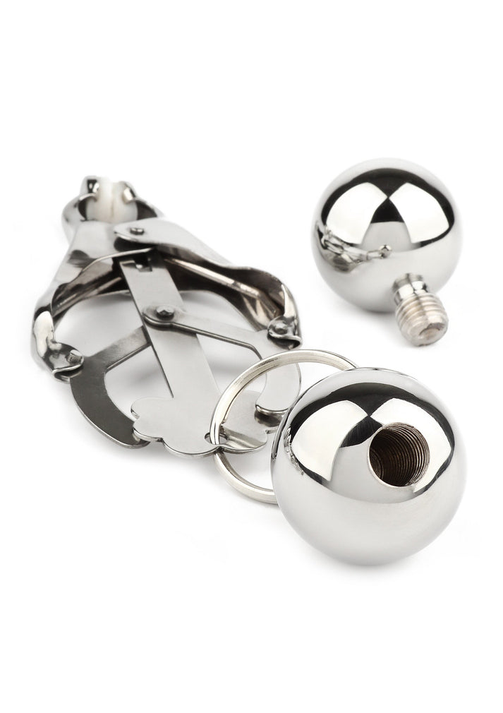 Bestel: Clover Nipple Clamps Weight by Mr. Steel - bij Happytoys.nl, happytoys.be, Happytoys.ae: erotische sex webshop | liever Happy dan Easy ⭐⭐⭐⭐⭐