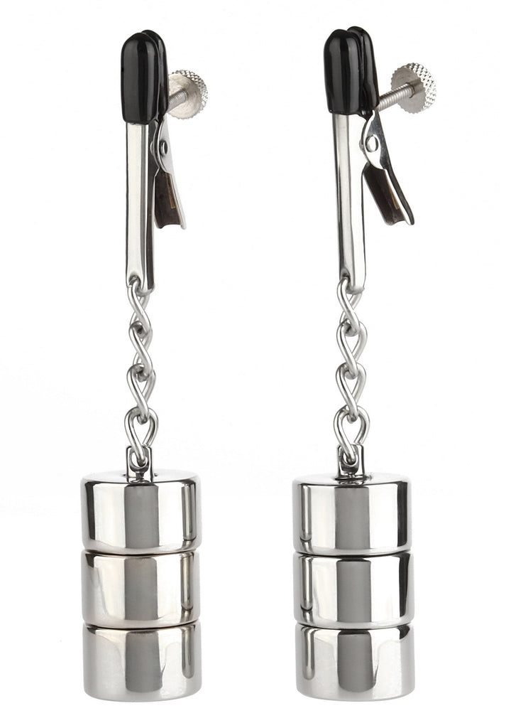 Bestel: Aligator Nipple Clamps Weights by Mr. Steel - bij Happytoys.nl, happytoys.be, Happytoys.ae: erotische sex webshop | liever Happy dan Easy ⭐⭐⭐⭐⭐