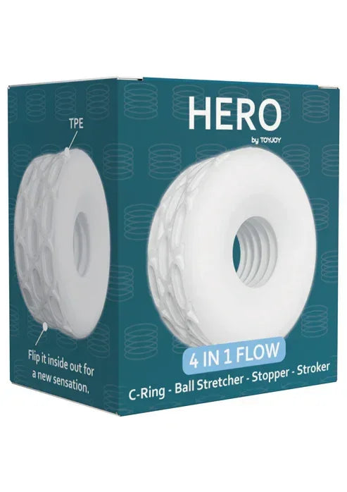 Bestel: 4 - in - 1 Flow Ring by ToyJoy - bij Happytoys.nl, happytoys.be, Happytoys.ae: erotische sex webshop | liever Happy dan Easy ⭐⭐⭐⭐⭐