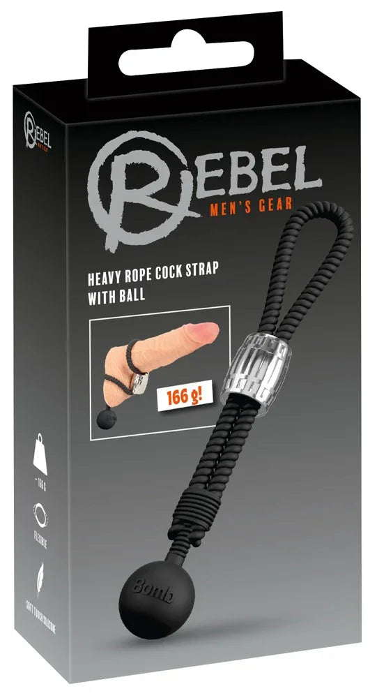 Heavy Rope Cock Strap with Ball - Happytoys Sexshop: Toys for Feeling Happy & Easy 😊 - Discreet geleverd
