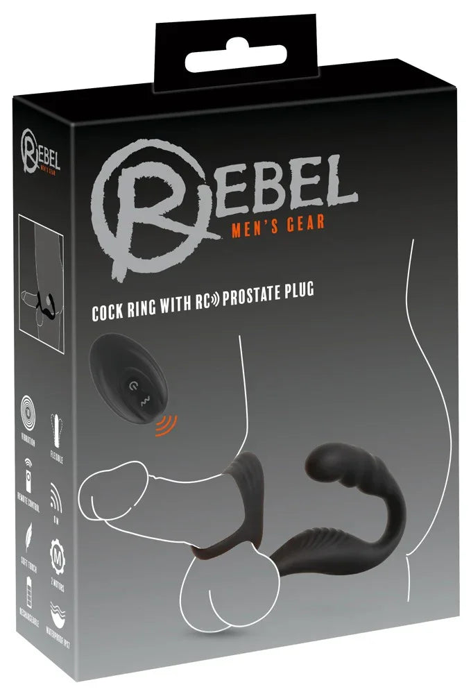 Cock Ring with RC Prostate Plug - Happytoys Sexshop: Toys for Feeling Happy & Easy 😊 - Discreet geleverd