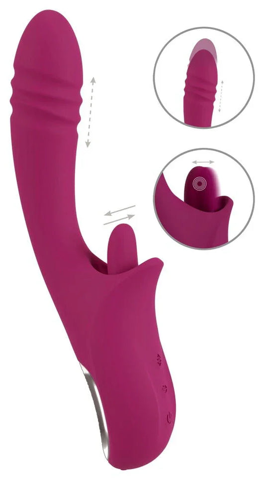 Licking & Thrusting Vibrator by Javida - Happytoys Sexshop: Toys for Feeling Happy & Easy 😊 - Discreet geleverd