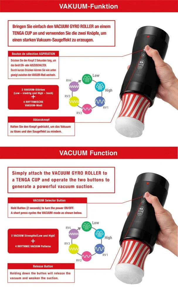Vacuum Gyro Roller Masturbator by Tenga - Happytoys Sexshop: Toys for Feeling Happy & Easy 😊 - Discreet geleverd