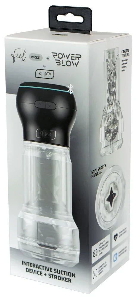 Feel Pocket Stroker Crystal + PowerBlow Combo by Kiiro - Happytoys Sexshop: Toys for Feeling Happy & Easy π - Discreet geleverd