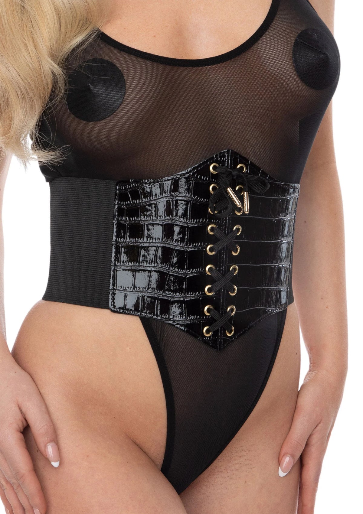 Bestel: Croco Front Waist Cincher - bij Happytoys.nl, happytoys.be, Happytoys.ae: erotische sex webshop | liever Happy dan Easy βββββ