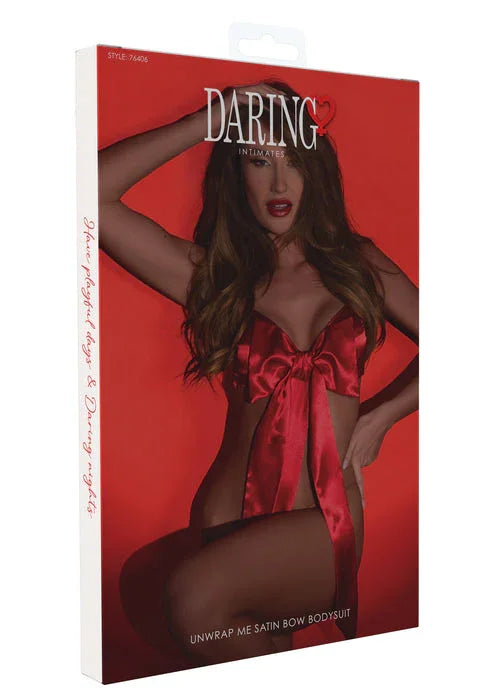 Bestel: Unwrap Me Satin Bow Bodysuit by Daring Intimates Red Temptation - bij Happytoys.nl, happytoys.be, Happytoys.ae: erotische sex webshop | liever Happy dan Easy ⭐⭐⭐⭐⭐