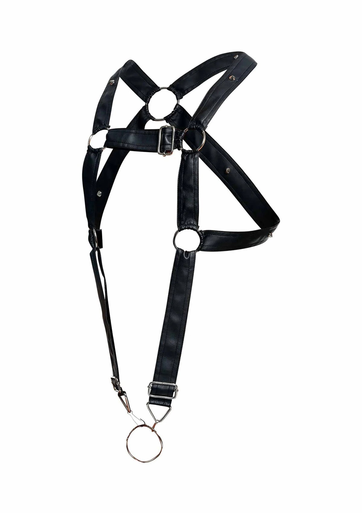 Bestel: DNGEON Cross Cockring Harness - bij Happytoys: de erotische sex webshop | liever Happy dan Easy ⭐⭐⭐⭐⭐