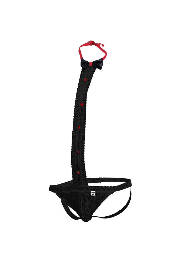Bestel: MOB Tuxedo Lace Thong by MOB Eroticwear - bij Happytoys.nl, happytoys.be, Happytoys.ae: erotische sex webshop | liever Happy dan Easy ⭐⭐⭐⭐⭐