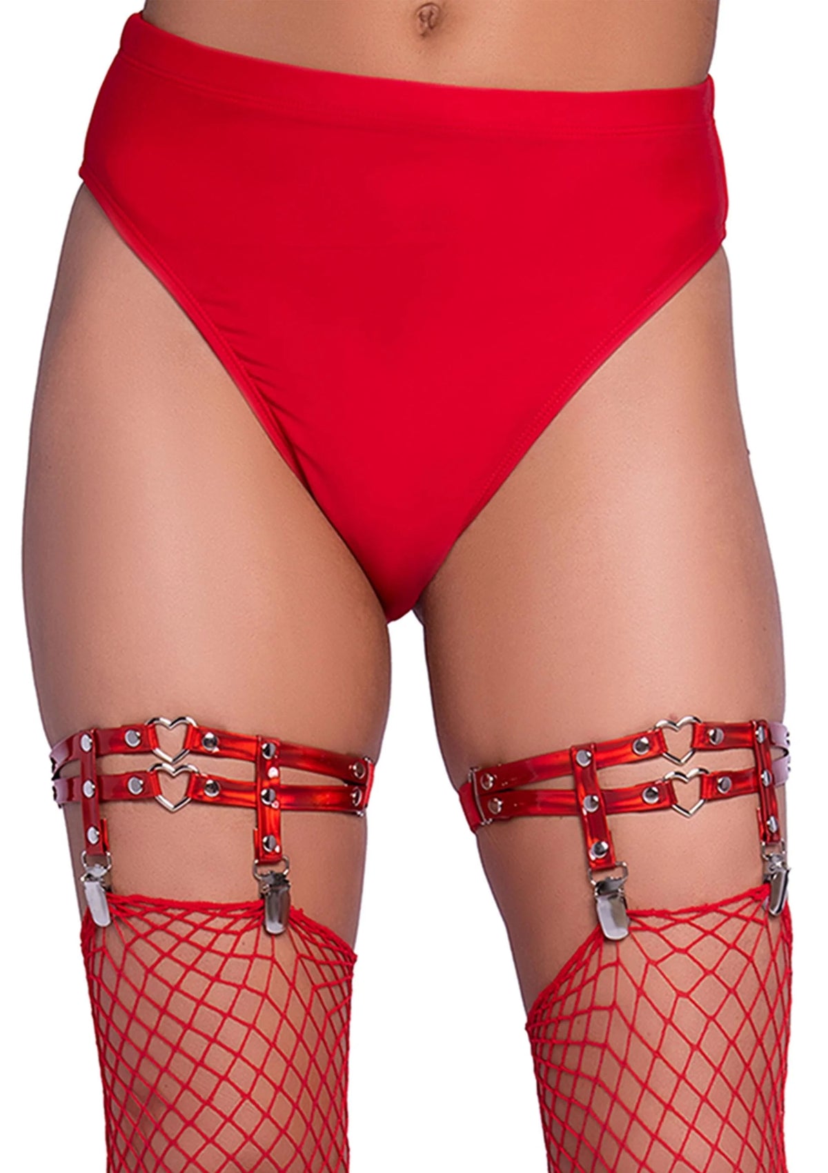 Bestel: Studded Thigh High Garter with Mini Hearts (Red) by Leg Avenue - bij Happytoys.nl, happytoys.be, Happytoys.ae: erotische sex webshop | liever Happy dan Easy βββββ - Default Title - 82014 - RED - O/S