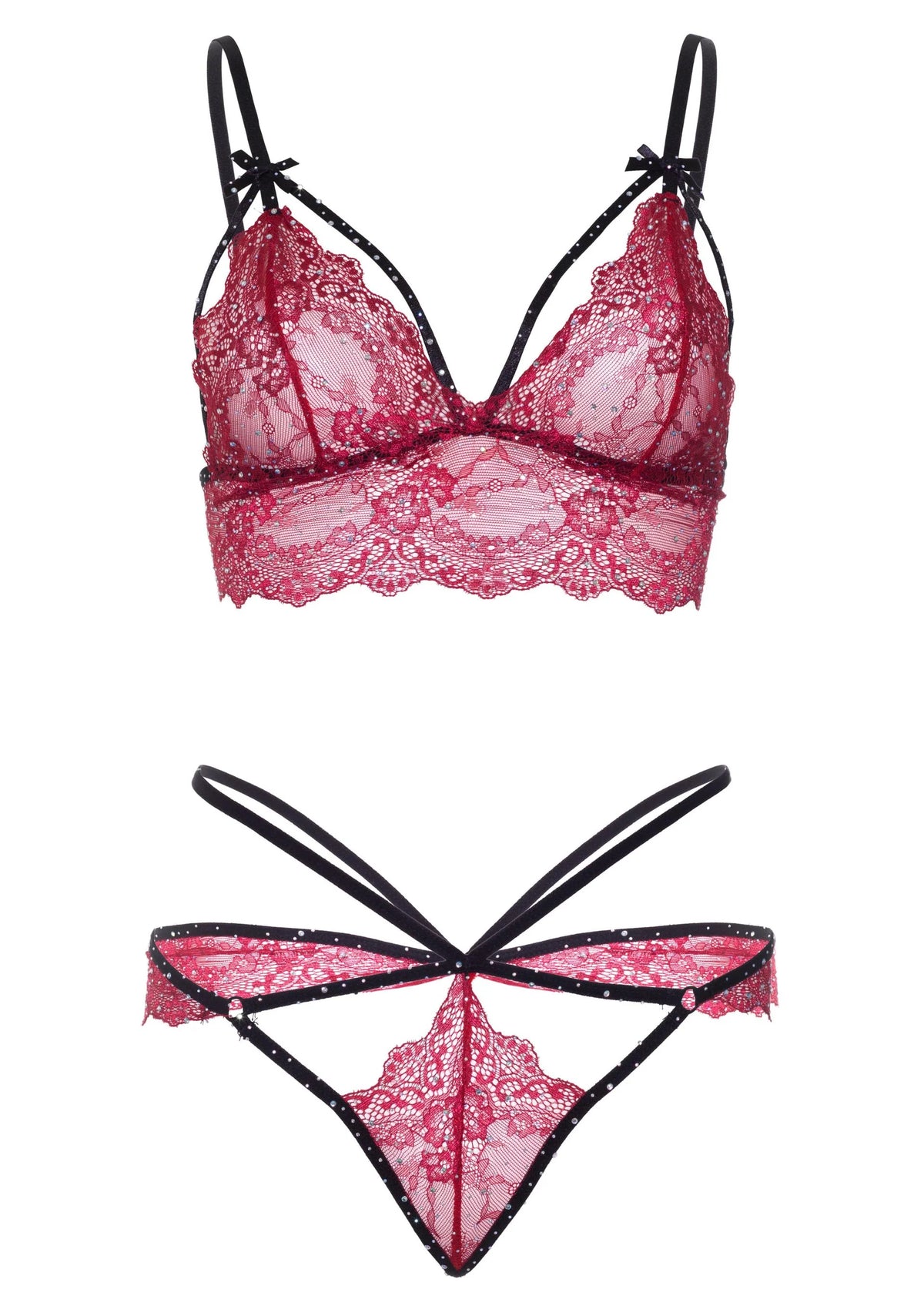 Bestel: Strappy Bralette and String by Leg Avenue - bij Happytoys.nl, happytoys.be, Happytoys.ae: erotische sex webshop | liever Happy dan Easy ⭐⭐⭐⭐⭐