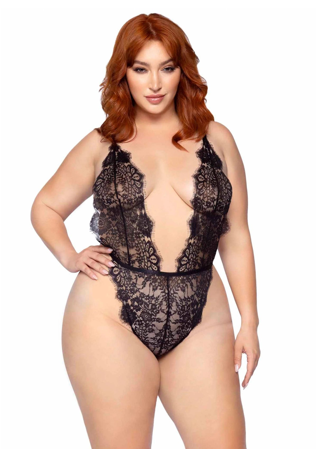 Bestel: Plus Teddy with Cheeky Thong and Lace Robe by Leg Avenue - bij Happytoys.nl, happytoys.be, Happytoys.ae: erotische sex webshop | liever Happy dan Easy βββββ