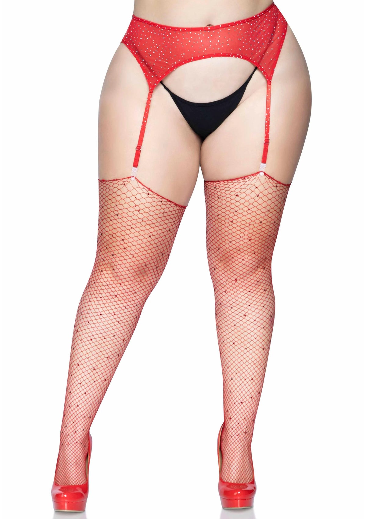 Bestel: Plus Rhinestone Fishnet Stockings by Leg Avenue - Stockings bij Happytoys.nl, happytoys.be, Happytoys.ae: erotische sex webshop | liever Happy dan Easy ⭐⭐⭐⭐⭐