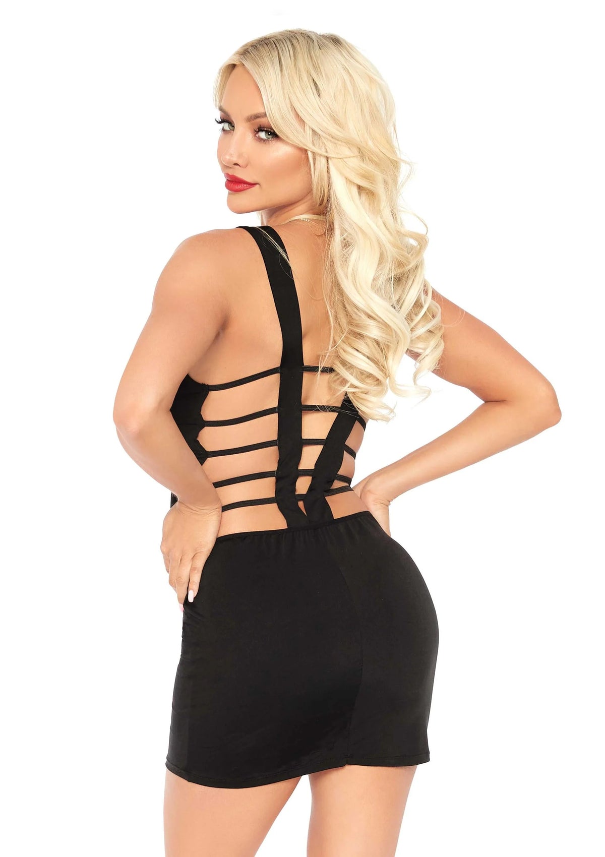 Bestel: Deep - V Mini Dress by Leg Avenue - bij Happytoys.nl, happytoys.be, Happytoys.ae: erotische sex webshop | liever Happy dan Easy ⭐⭐⭐⭐⭐