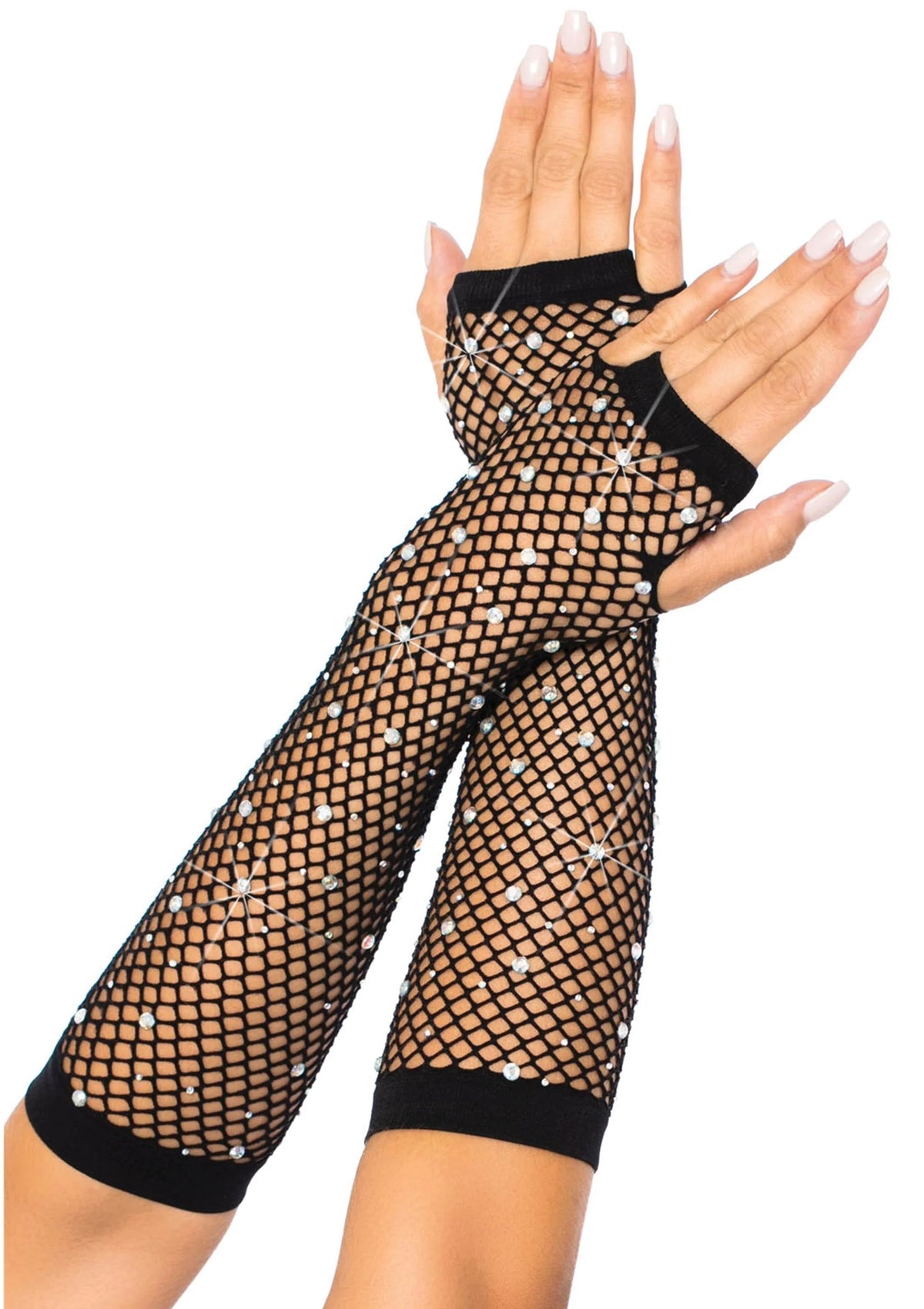 Bestel: Rhinestone Fishnet Arm Warmers by Leg Avenue - bij Happytoys.nl, happytoys.be, Happytoys.ae: erotische sex webshop | liever Happy dan Easy βββββ - Default Title - 82111 - BLACK - O/S