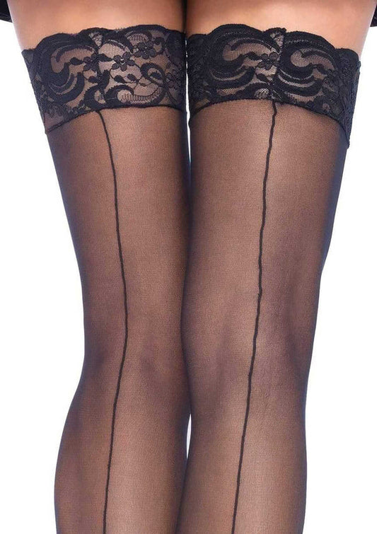 Transparente Strümpfe von Leg Avenue mit Naht