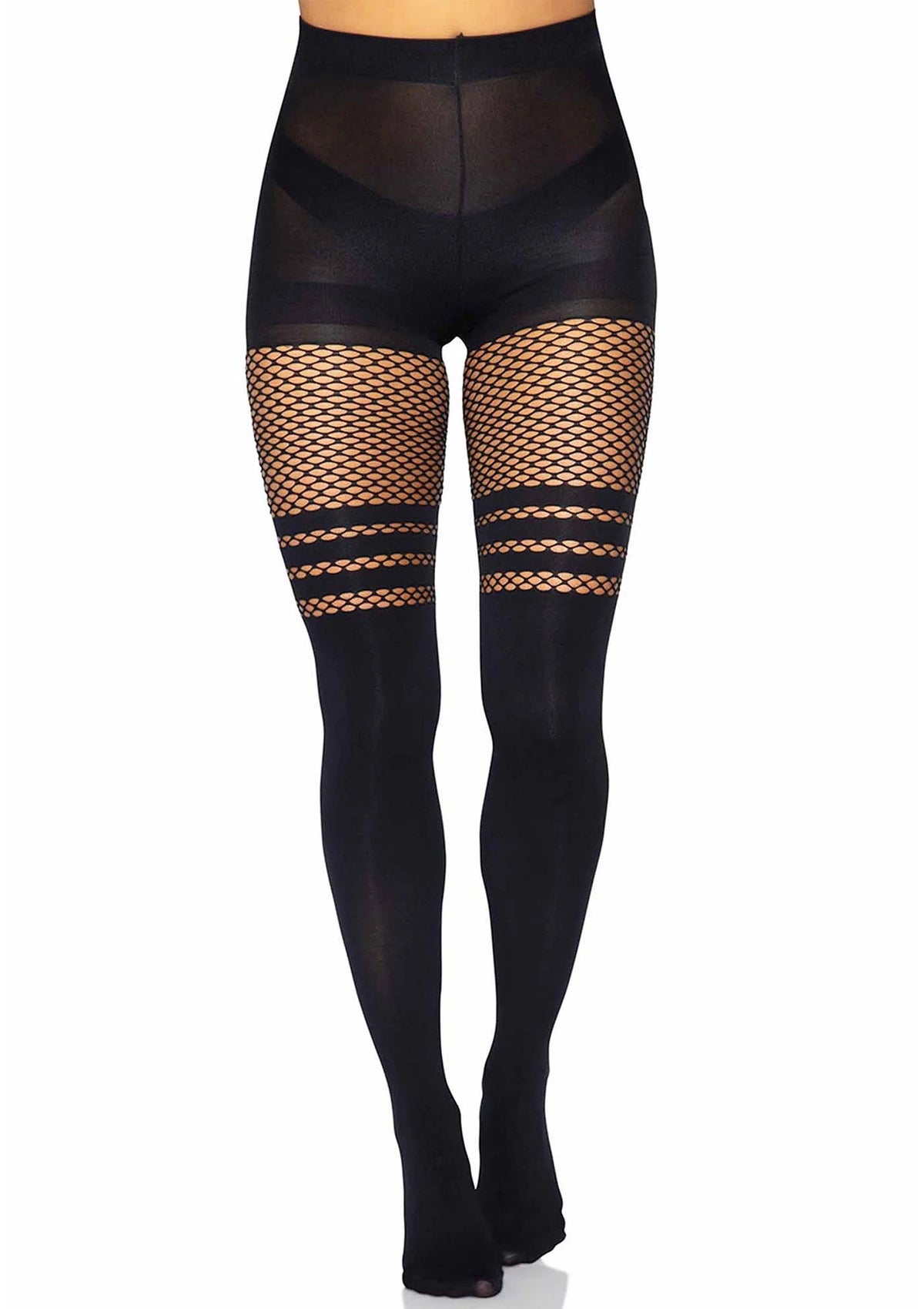 Bestel: Leg Avenue Pantyhose With Fishnet Stripes - bij Happytoys.nl, happytoys.be, Happytoys.ae: erotische sex webshop | liever Happy dan Easy ⭐⭐⭐⭐⭐